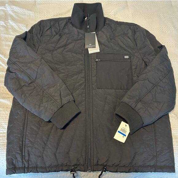 NWT $275 Andrew Marc Floyd Quilted Bomber Jacket, Black, Men’s XL - Picture 6 of 13